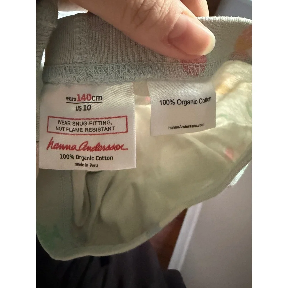 Hanna Andersson Ice Cream Organic Cotton Short Pajama Set Girls Size 10 140cm